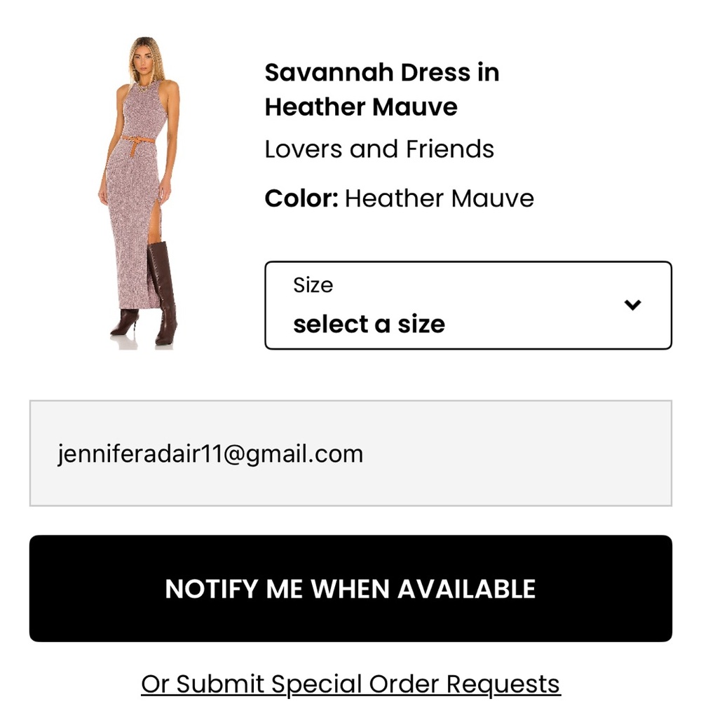 Lovers + Friends Maxi Dress in Mauve